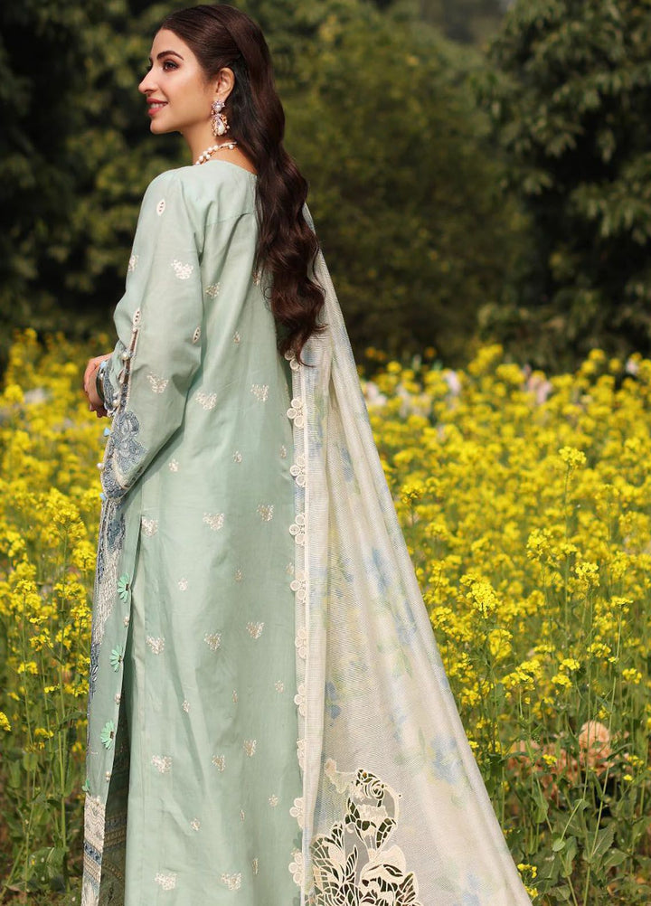 Kahf Embroidered Lawn Suit Unstitched 3 Piece KHF24FL KFL-01 Tabir - Luxury Summer Collection