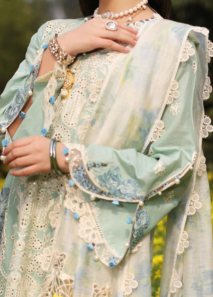 Kahf Embroidered Lawn Suit Unstitched 3 Piece KHF24FL KFL-01 Tabir - Luxury Summer Collection