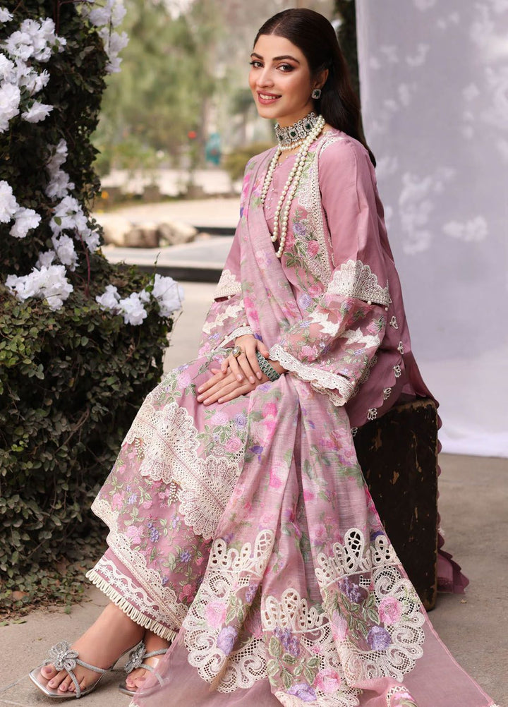 Kahf Embroidered Lawn Suit Unstitched 3 Piece KHF24FL KFL-03 Sassi - Luxury Summer Collection