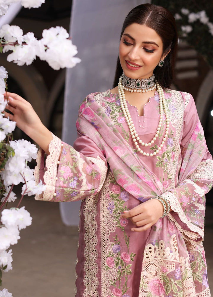 Kahf Embroidered Lawn Suit Unstitched 3 Piece KHF24FL KFL-03 Sassi - Luxury Summer Collection
