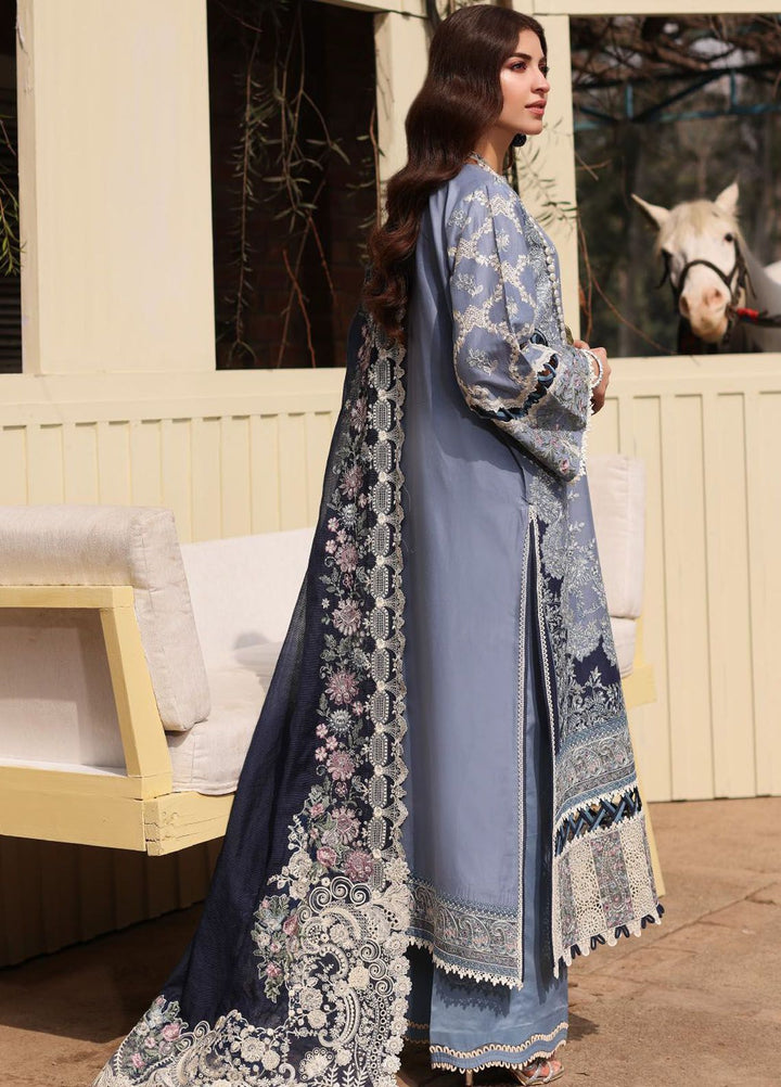 Kahf Embroidered Lawn Suit Unstitched 3 Piece KHF24FL KFL-04 Kinza - Luxury Summer Collection