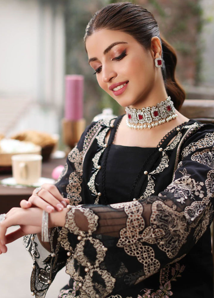 Kahf Embroidered Lawn Suit Unstitched 3 Piece KHF24FL KFL-06 Noor - Luxury Summer Collection