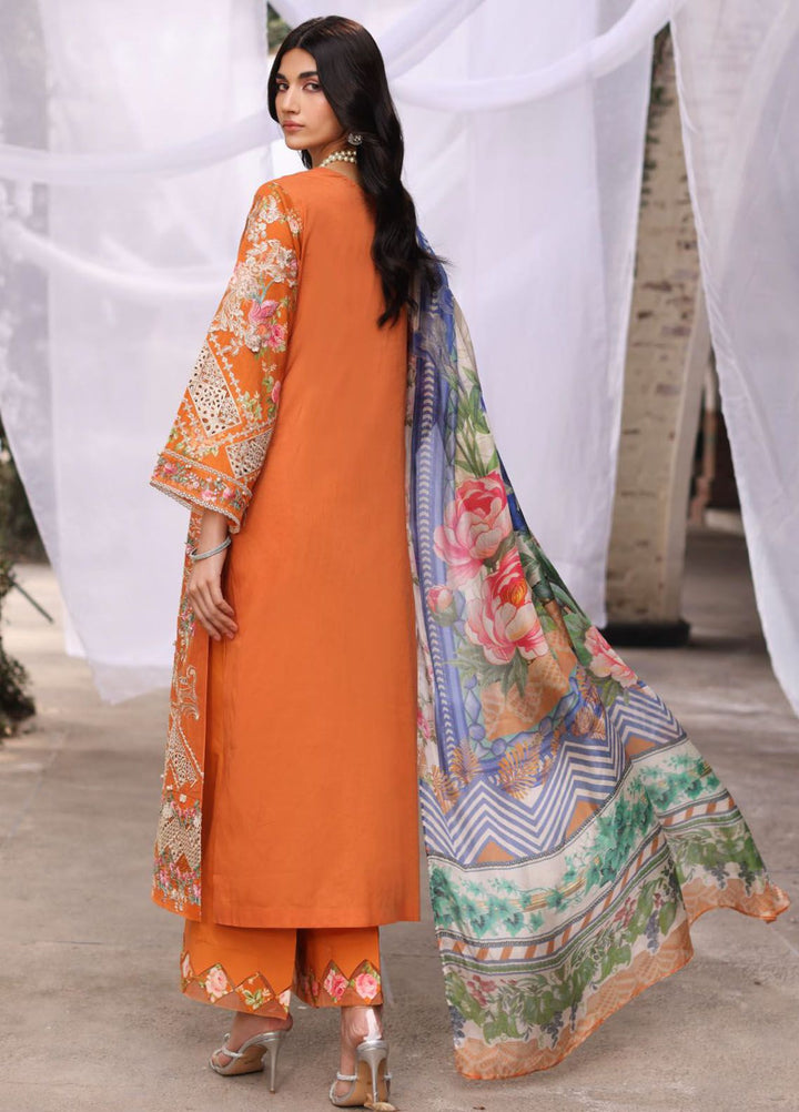 Kahf Embroidered Lawn Suit Unstitched 3 Piece KHF24FL KFL-10 Maya - Luxury Summer Collection