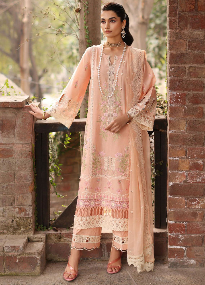 Kahf Embroidered Lawn Suit Unstitched 3 Piece KHF24FL KFL-11 Maahru - Luxury Summer Collection
