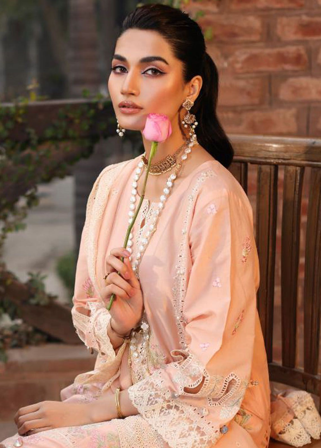 Kahf Embroidered Lawn Suit Unstitched 3 Piece KHF24FL KFL-11 Maahru - Luxury Summer Collection