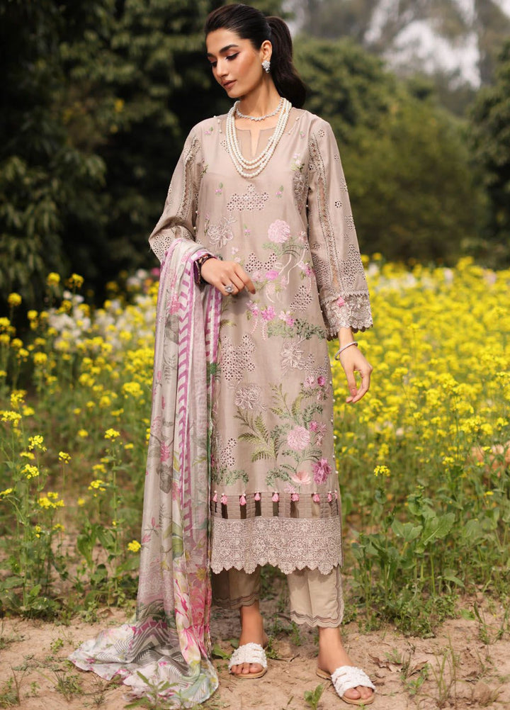 Kahf Embroidered Lawn Suit Unstitched 3 Piece KHF24FL KFL-12 Heer - Luxury Summer Collection