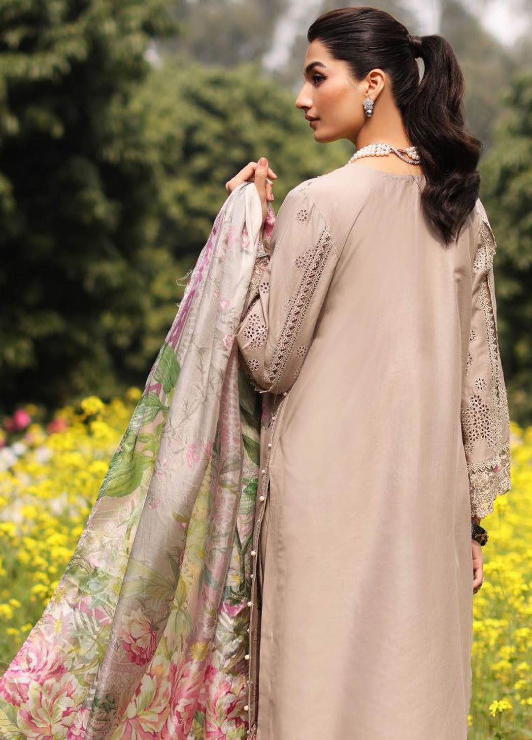 Kahf Embroidered Lawn Suit Unstitched 3 Piece KHF24FL KFL-12 Heer - Luxury Summer Collection