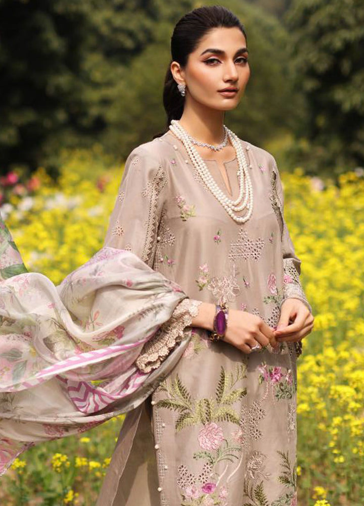 Kahf Embroidered Lawn Suit Unstitched 3 Piece KHF24FL KFL-12 Heer - Luxury Summer Collection