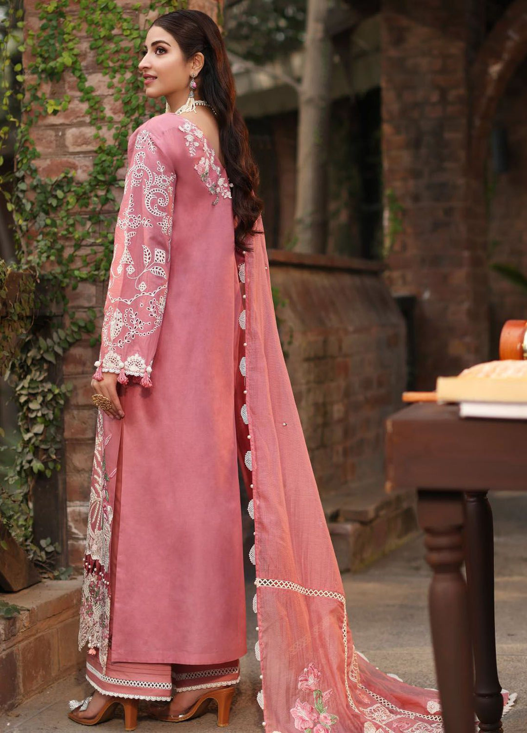 Kahf Embroidered Lawn Suit Unstitched 3 Piece KHF24FL KFL-13 Zeb - Luxury Summer Collection
