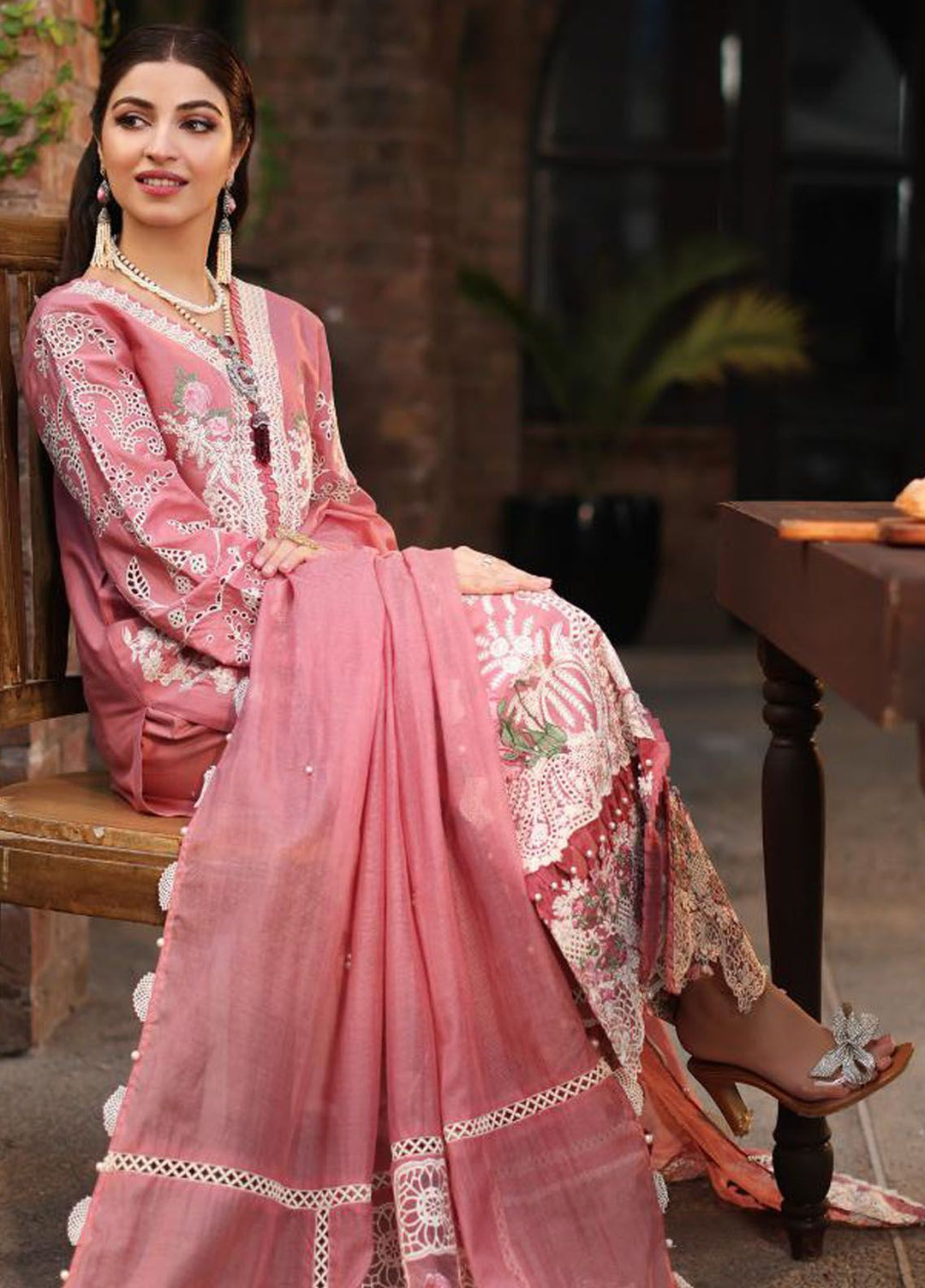 Kahf Embroidered Lawn Suit Unstitched 3 Piece KHF24FL KFL-13 Zeb - Luxury Summer Collection