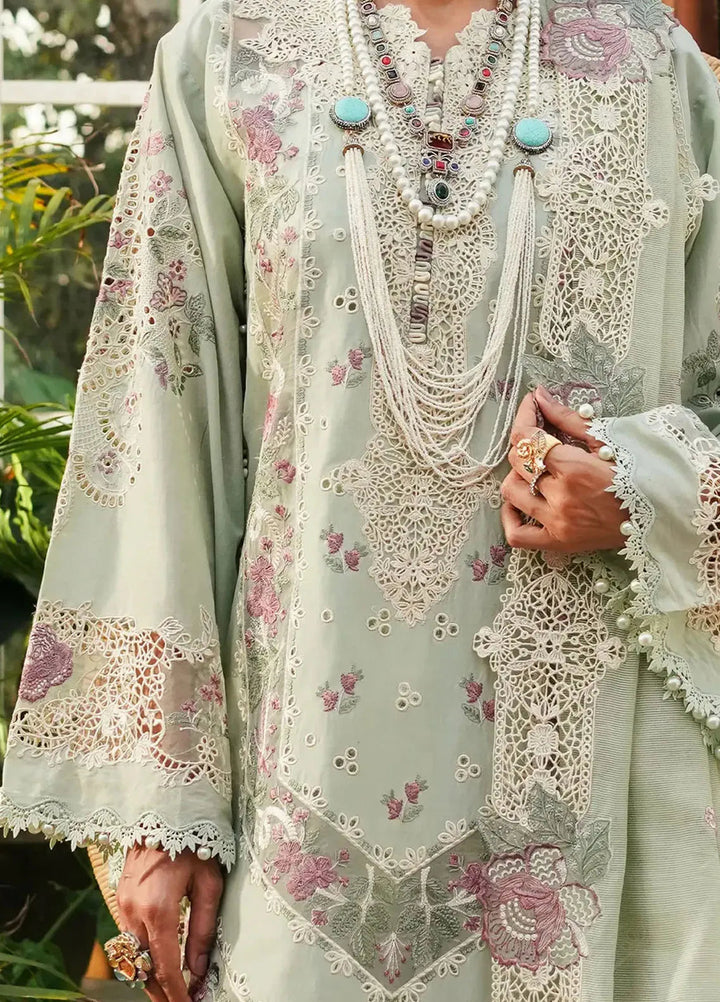 Kahf Embroidered Lawn Suit Unstitched 3 Piece KHF24L KLE-1A - Luxury Collection