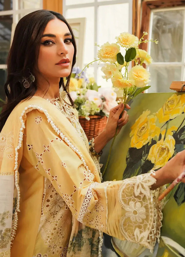 Kahf Embroidered Lawn Suit Unstitched 3 Piece KHF24L KLE-2 - Luxury Collection