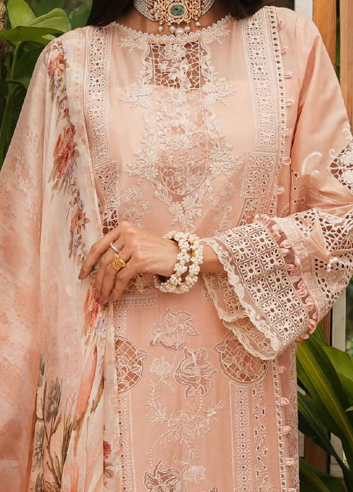 Kahf Embroidered Lawn Suit Unstitched 3 Piece KHF24L KLE-3A - Luxury Collection