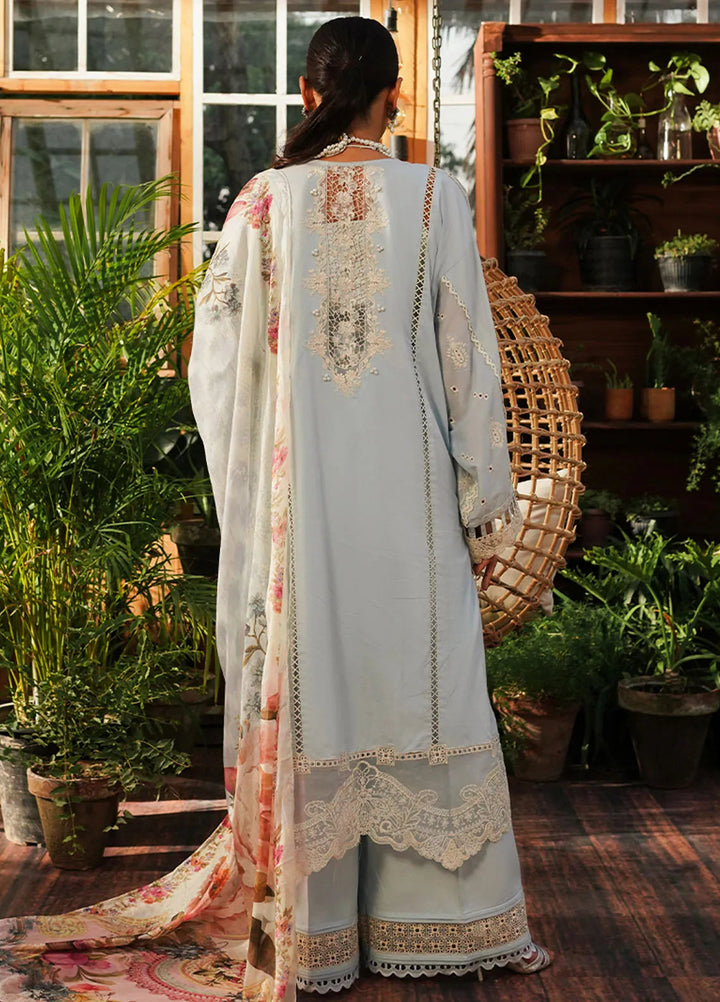 Kahf Embroidered Lawn Suit Unstitched 3 Piece KHF24L KLE-3B - Luxury Collection
