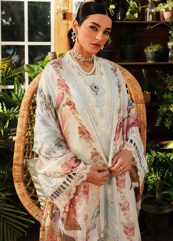 Kahf Embroidered Lawn Suit Unstitched 3 Piece KHF24L KLE-3B - Luxury Collection