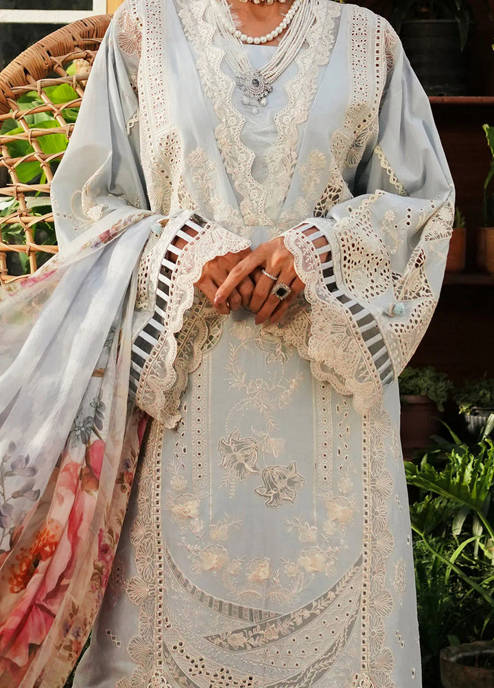 Kahf Embroidered Lawn Suit Unstitched 3 Piece KHF24L KLE-3B - Luxury Collection