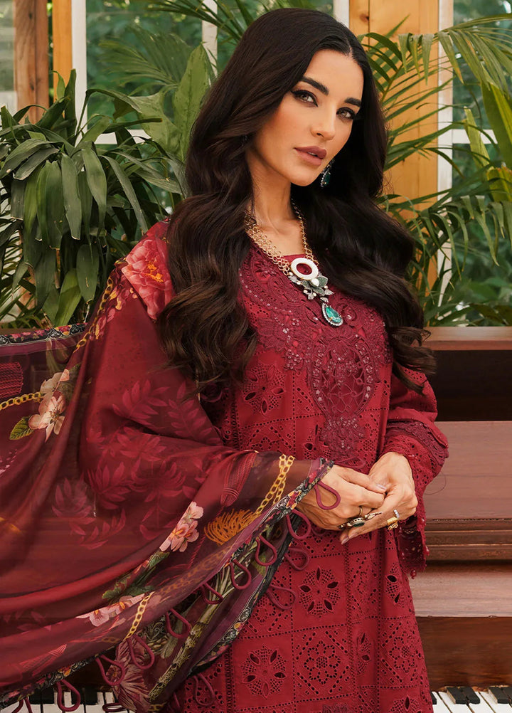 Kahf Embroidered Lawn Suit Unstitched 3 Piece KHF24L KLE-4 - Luxury Collection