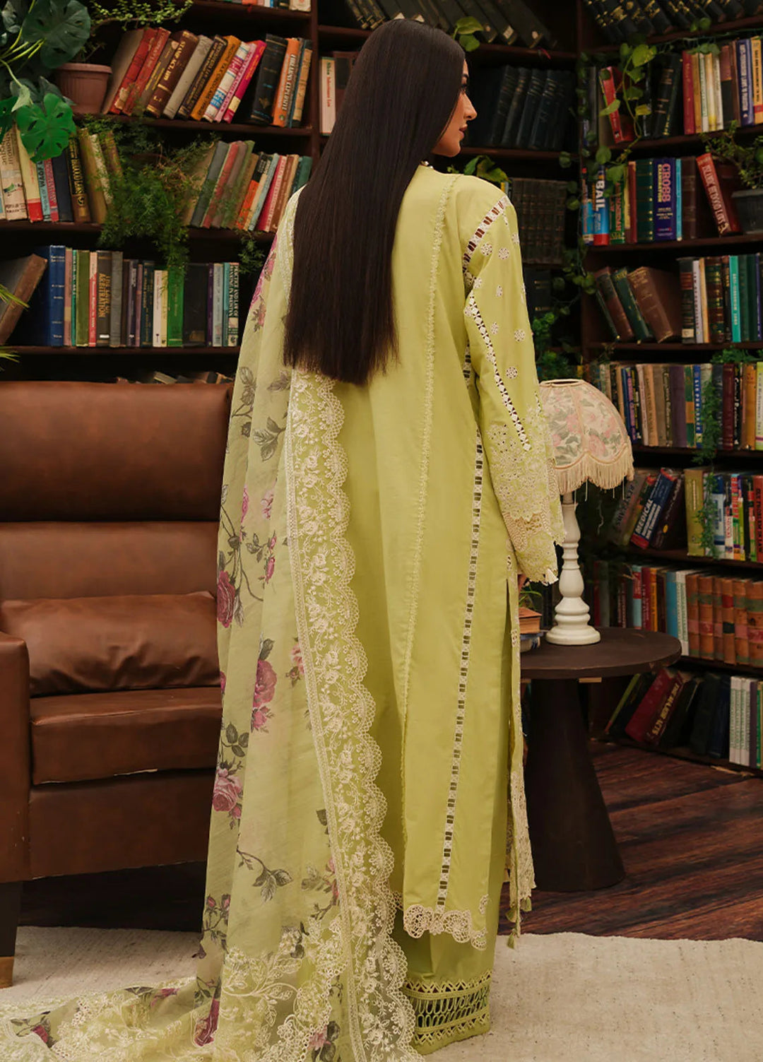 Kahf Embroidered Lawn Suit Unstitched 3 Piece KHF24L KLE-5A - Luxury Collection