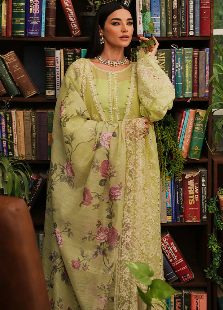 Kahf Embroidered Lawn Suit Unstitched 3 Piece KHF24L KLE-5A - Luxury Collection