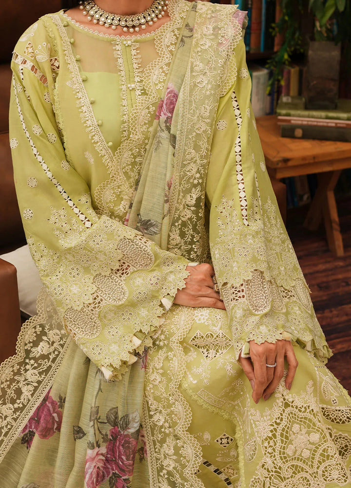Kahf Embroidered Lawn Suit Unstitched 3 Piece KHF24L KLE-5A - Luxury Collection