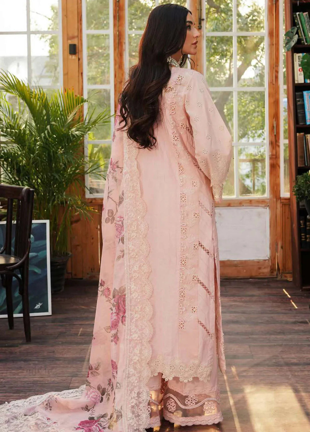 Kahf Embroidered Lawn Suit Unstitched 3 Piece KHF24L KLE-5B - Luxury Collection