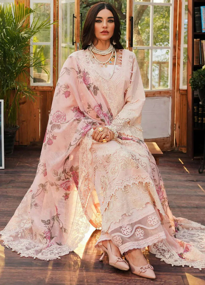 Kahf Embroidered Lawn Suit Unstitched 3 Piece KHF24L KLE-5B - Luxury Collection