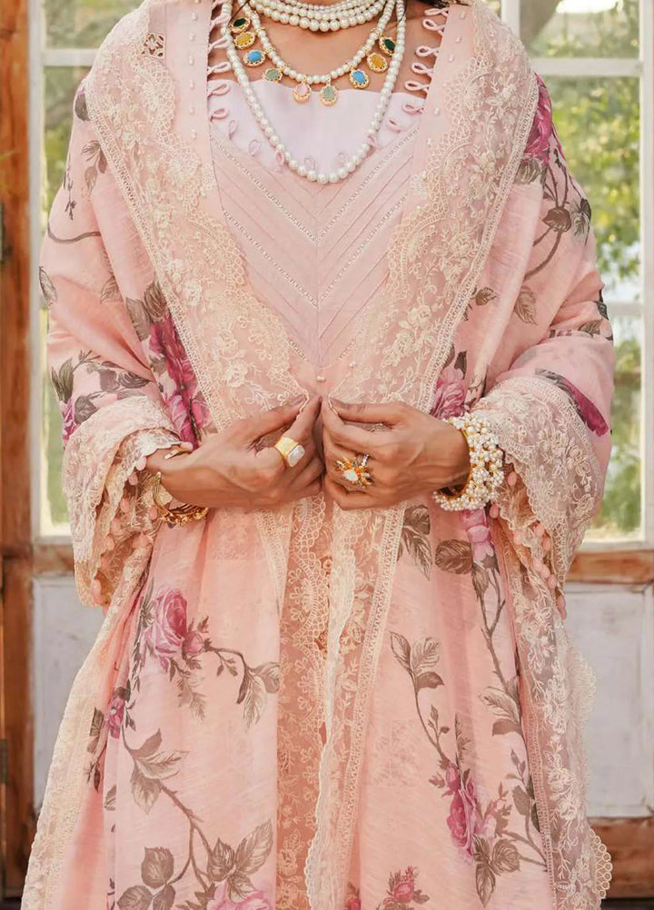 Kahf Embroidered Lawn Suit Unstitched 3 Piece KHF24L KLE-5B - Luxury Collection