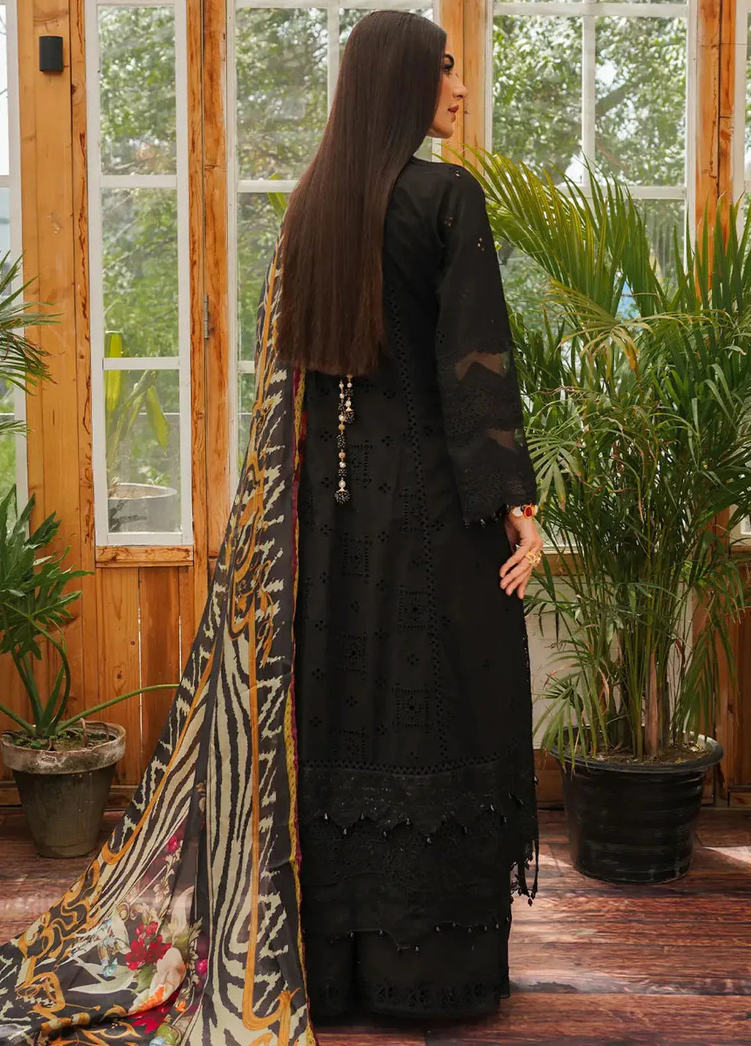 Kahf Embroidered Lawn Suit Unstitched 3 Piece KHF24L KLE-6 - Luxury Collection