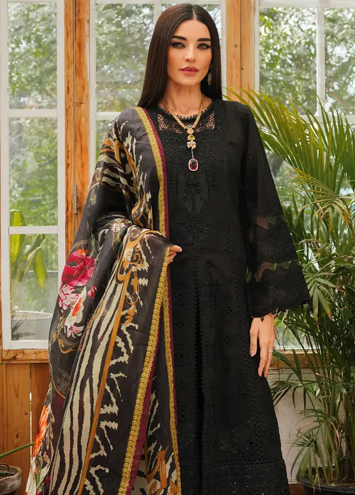 Kahf Embroidered Lawn Suit Unstitched 3 Piece KHF24L KLE-6 - Luxury Collection