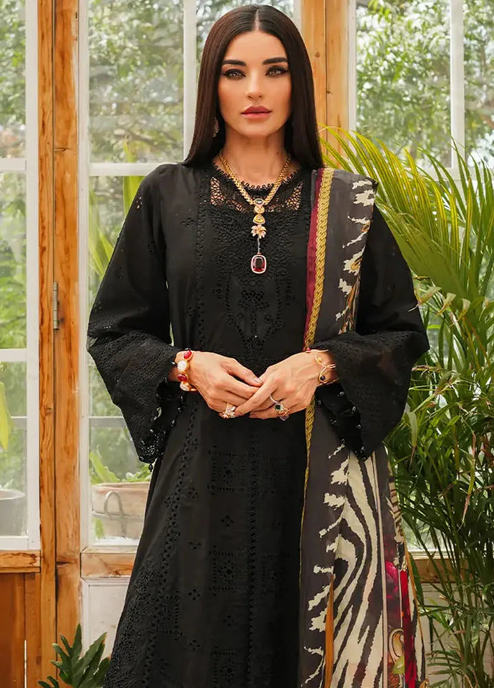 Kahf Embroidered Lawn Suit Unstitched 3 Piece KHF24L KLE-6 - Luxury Collection