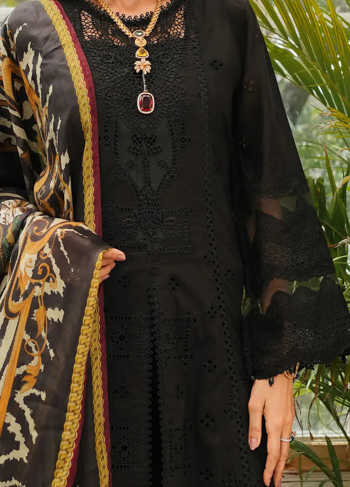 Kahf Embroidered Lawn Suit Unstitched 3 Piece KHF24L KLE-6 - Luxury Collection