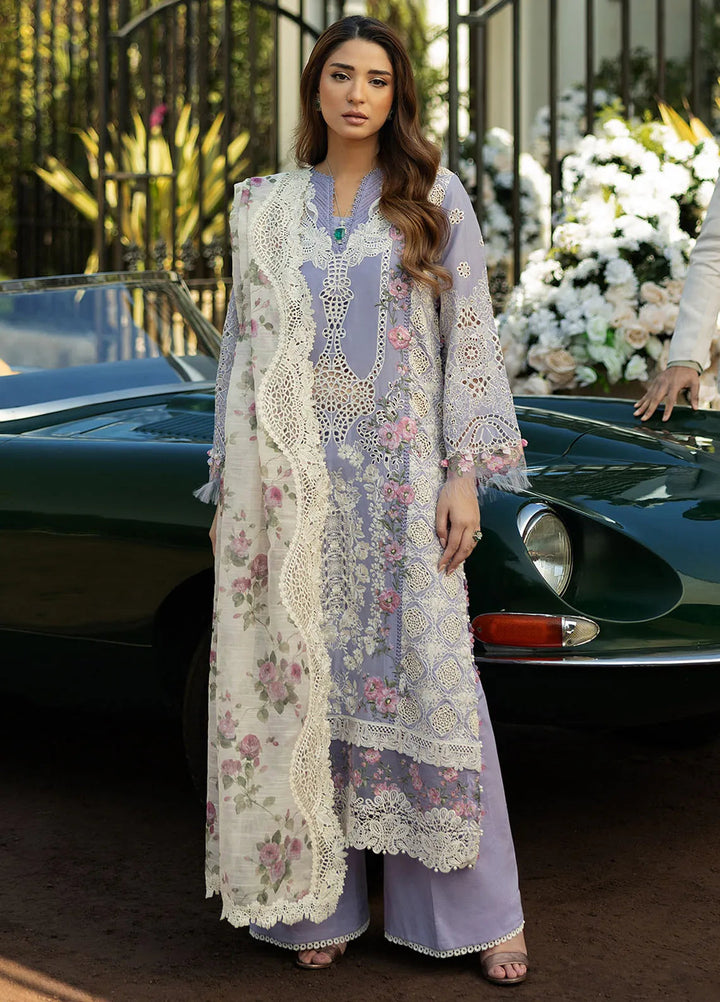 Kahf Embroidered Lawn Suits Unstitched 3 Piece KHF25L KLR-01 Maeve - Summer Collection