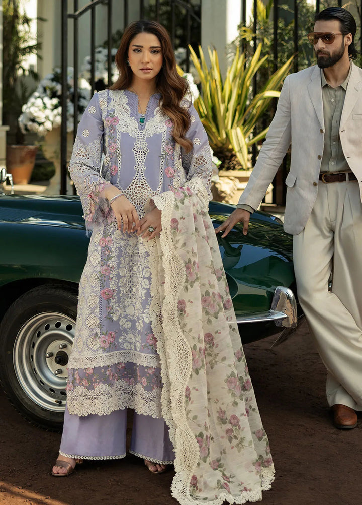 Kahf Embroidered Lawn Suits Unstitched 3 Piece KHF25L KLR-01 Maeve - Summer Collection