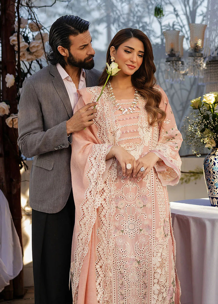 Kahf Embroidered Lawn Suits Unstitched 3 Piece KHF25L KLR-02A Olivia - Summer Collection