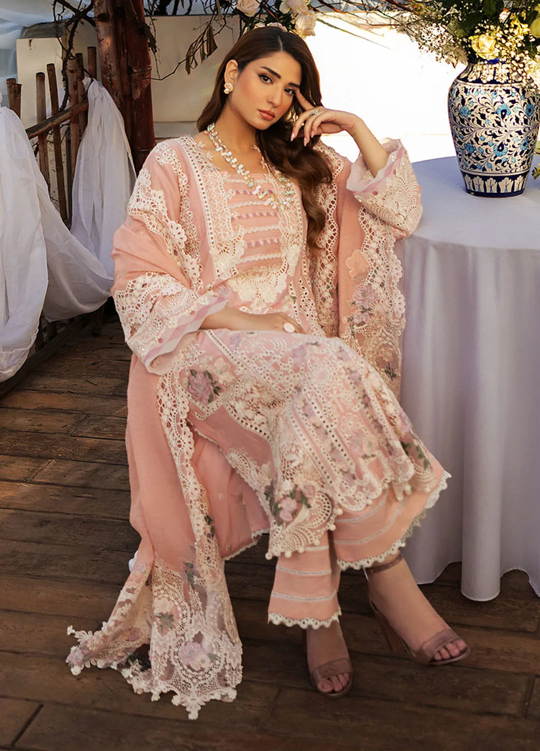 Kahf Embroidered Lawn Suits Unstitched 3 Piece KHF25L KLR-02A Olivia - Summer Collection