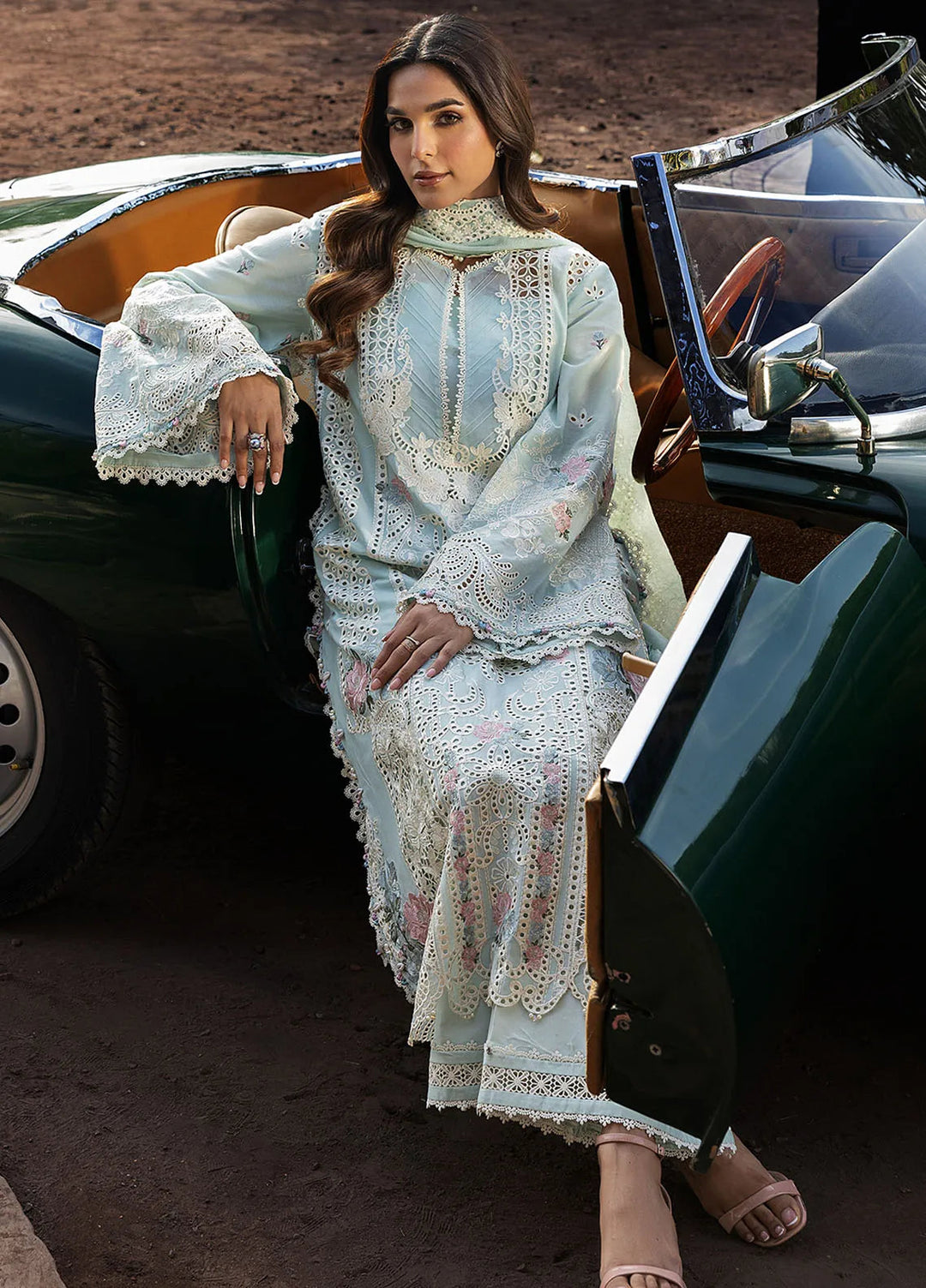 Kahf Embroidered Lawn Suits Unstitched 3 Piece KHF25L KLR-02B Garnet - Summer Collection