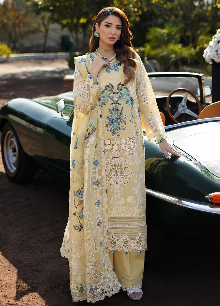 Kahf Embroidered Lawn Suits Unstitched 3 Piece KHF25L KLR-03 Sasha - Summer Collection