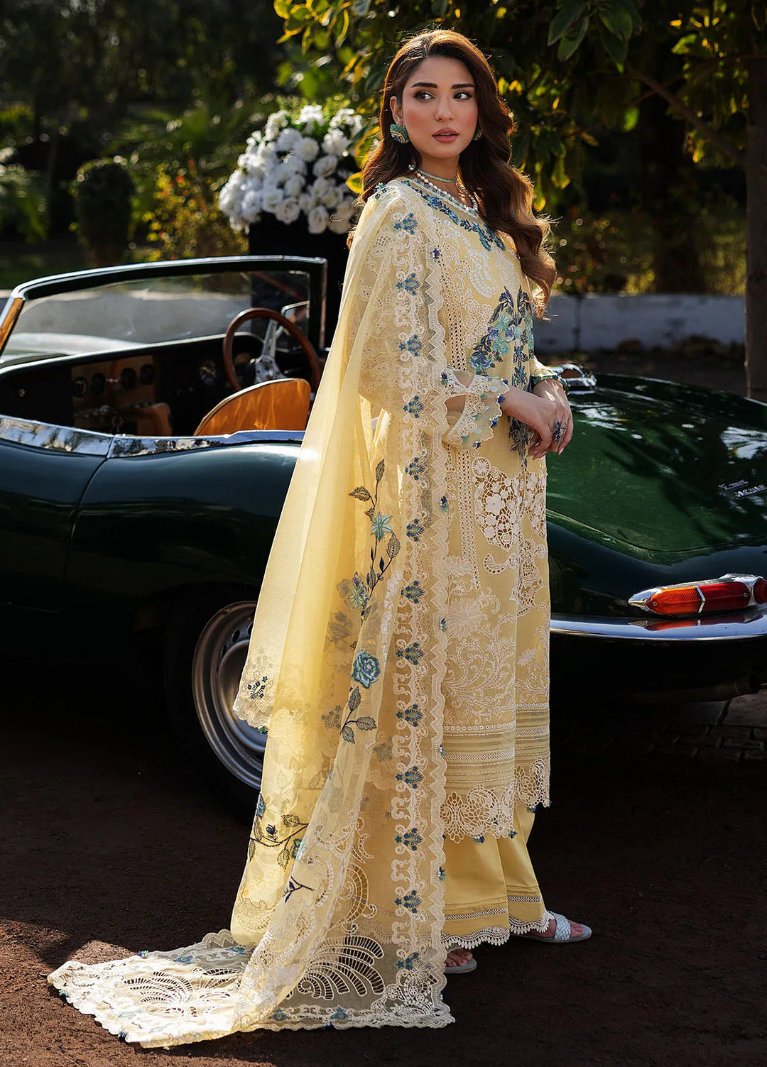Kahf Embroidered Lawn Suits Unstitched 3 Piece KHF25L KLR-03 Sasha - Summer Collection