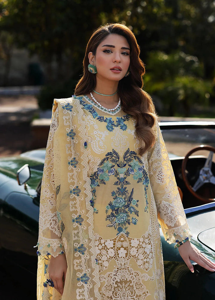 Kahf Embroidered Lawn Suits Unstitched 3 Piece KHF25L KLR-03 Sasha - Summer Collection