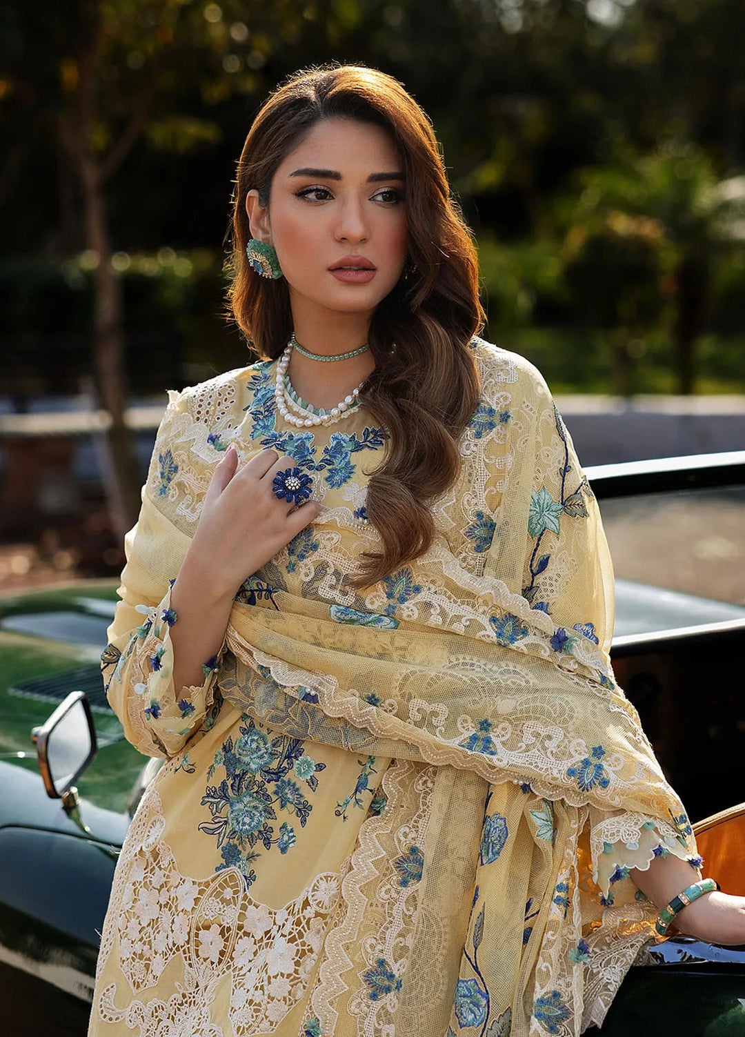 Kahf Embroidered Lawn Suits Unstitched 3 Piece KHF25L KLR-03 Sasha - Summer Collection