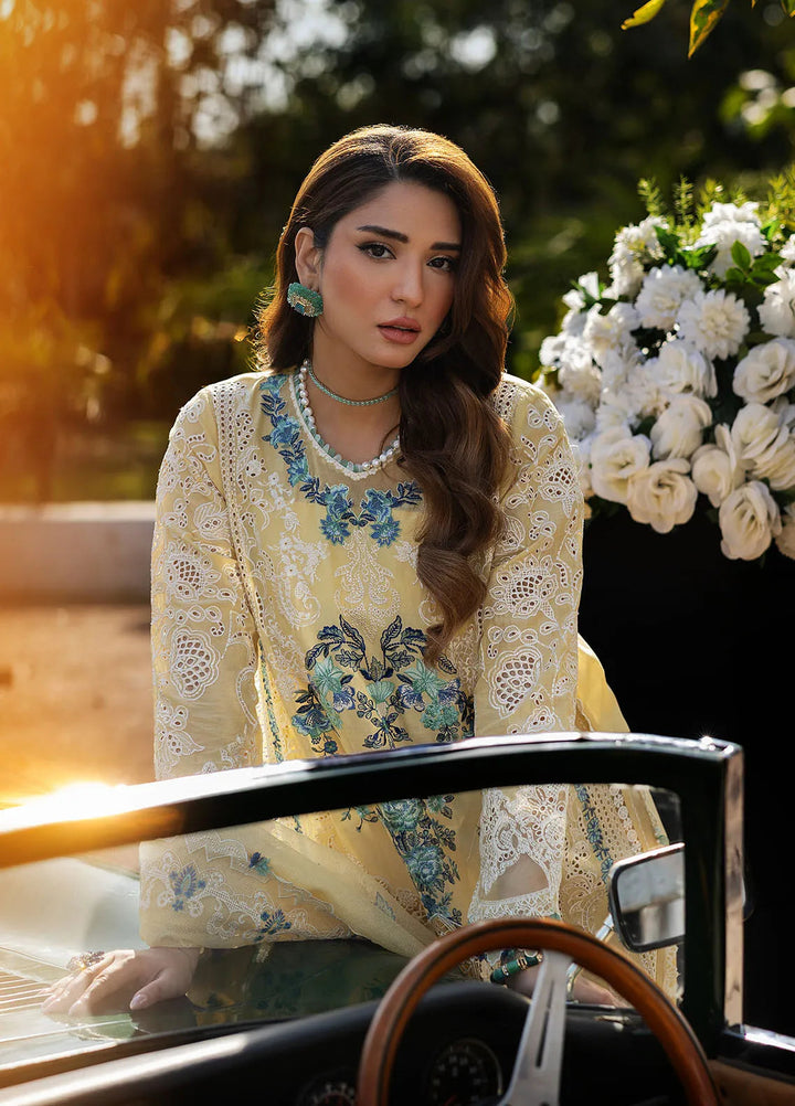 Kahf Embroidered Lawn Suits Unstitched 3 Piece KHF25L KLR-03 Sasha - Summer Collection