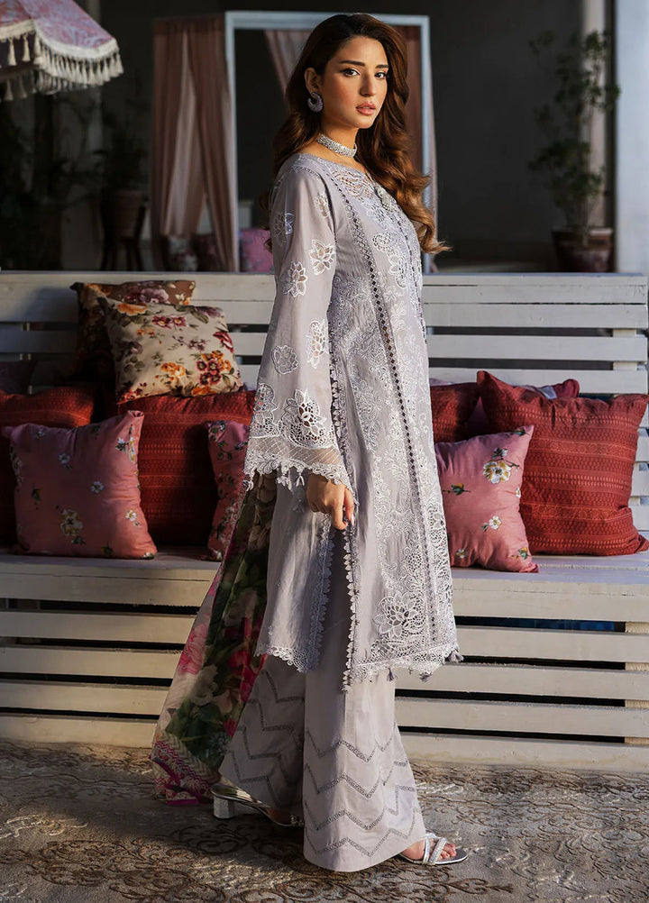 Kahf Embroidered Lawn Suits Unstitched 3 Piece KHF25L KLR-04 Lilia - Summer Collection
