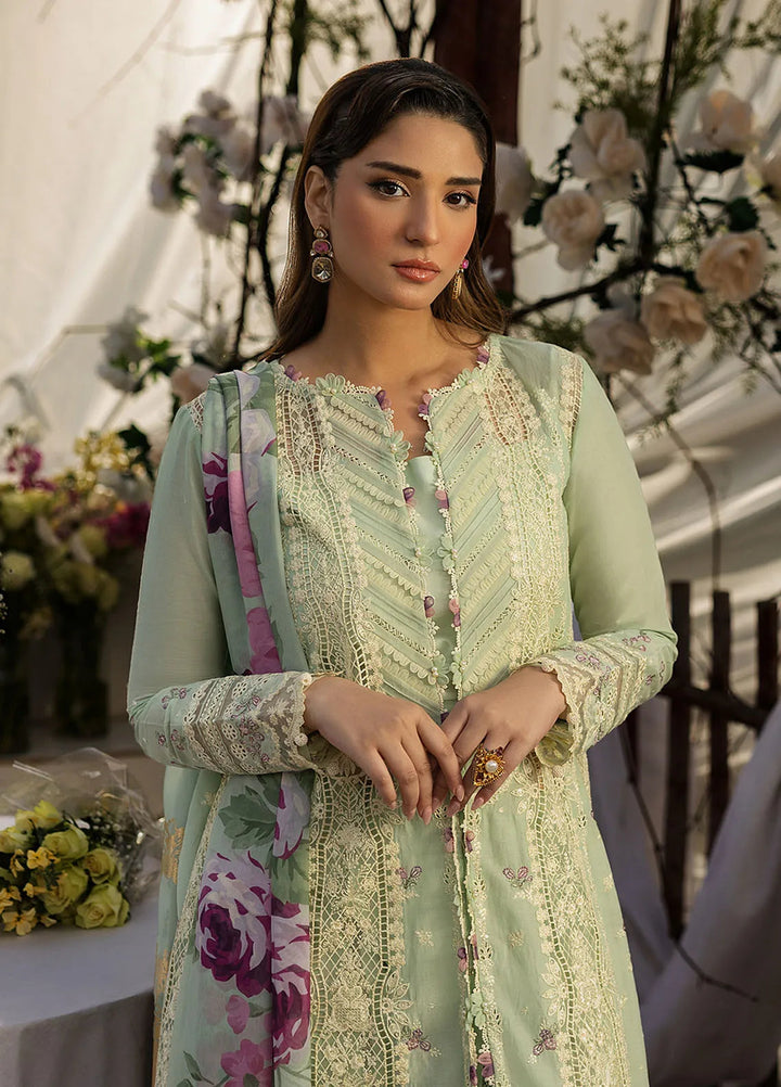 Kahf Embroidered Lawn Suits Unstitched 3 Piece KHF25L KLR-05 Nora - Summer Collection