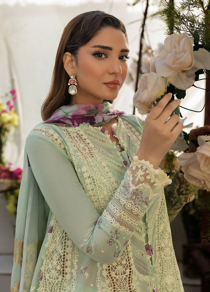 Kahf Embroidered Lawn Suits Unstitched 3 Piece KHF25L KLR-05 Nora - Summer Collection