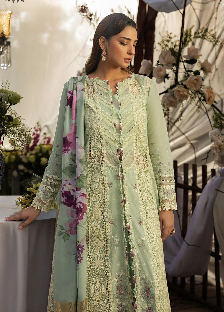 Kahf Embroidered Lawn Suits Unstitched 3 Piece KHF25L KLR-05 Nora - Summer Collection
