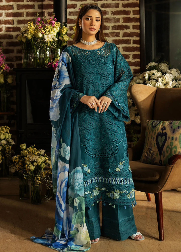 Kahf Embroidered Lawn Suits Unstitched 3 Piece KHF25L KLR-06 Whimsy - Summer Collection