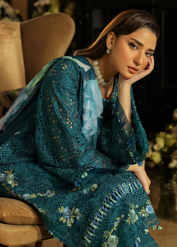 Kahf Embroidered Lawn Suits Unstitched 3 Piece KHF25L KLR-06 Whimsy - Summer Collection