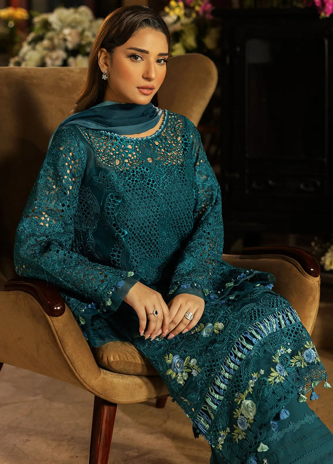 Kahf Embroidered Lawn Suits Unstitched 3 Piece KHF25L KLR-06 Whimsy - Summer Collection