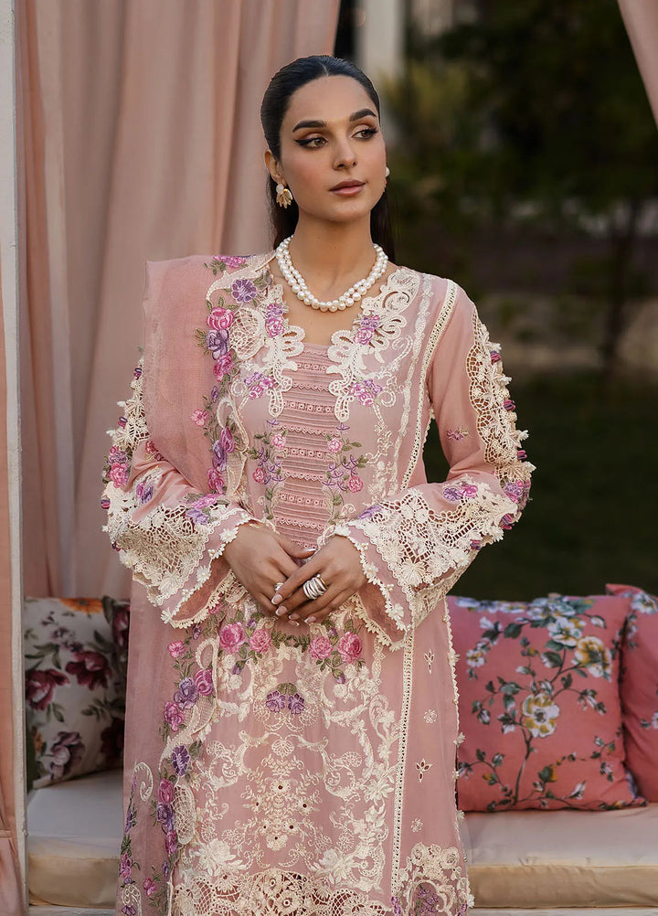 Kahf Embroidered Lawn Suits Unstitched 3 Piece KHF25L KLR-09 Bellerose - Summer Collection