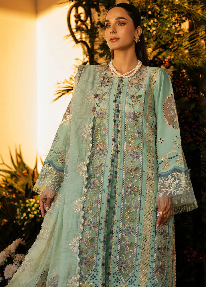 Kahf Embroidered Lawn Suits Unstitched 3 Piece KHF25L KLR-10 Elva - Summer Collection